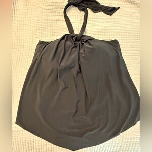 Lands' End Black Halter Swim Top